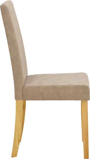 Zeben Dining Chairs with Fabric Upholstery Beige 2 pcs 43.5x55.5x93.5cm