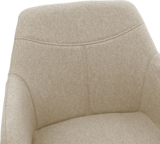 Nasima Dining Chairs with Fabric Upholstery Beige 2 pcs 57x58x84cm