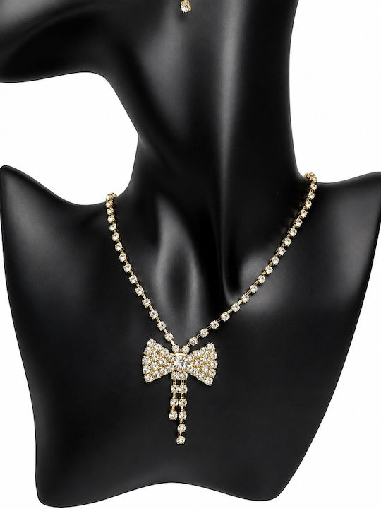Velve Set With Earrings & Pendant Made of Gold