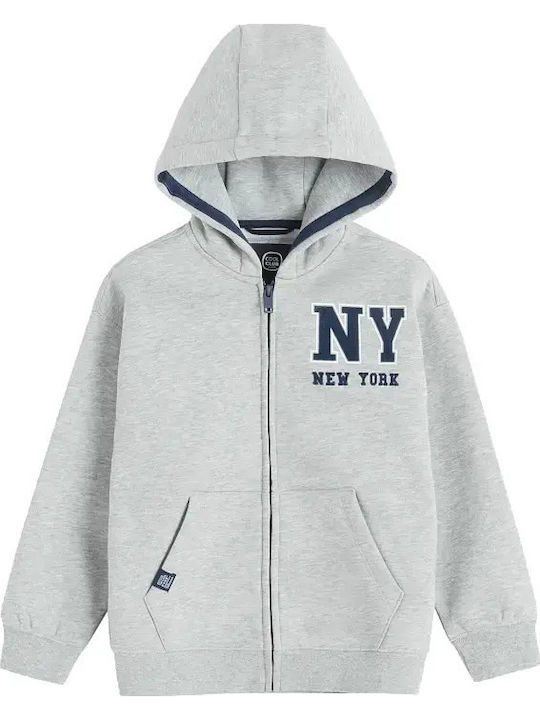 Kinder-Sweatshirt Strickjacke Grau