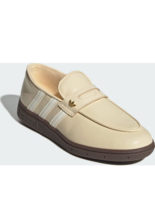Δερμάτινα Γυναικεία Loafers σε Μπεζ Χρώμα