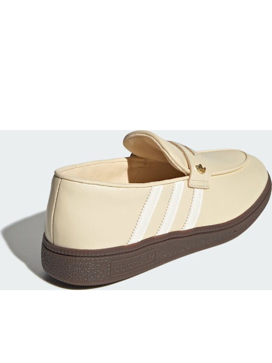 Δερμάτινα Γυναικεία Loafers σε Μπεζ Χρώμα