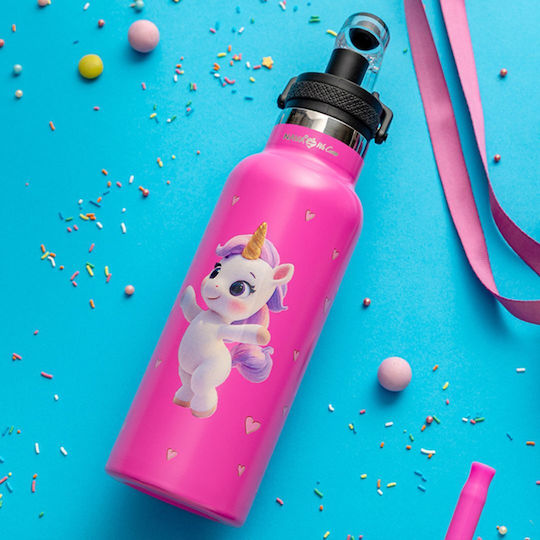 Nava We Care Kids Water Bottle Unicorns Thermos Pink Unicorn 500ml