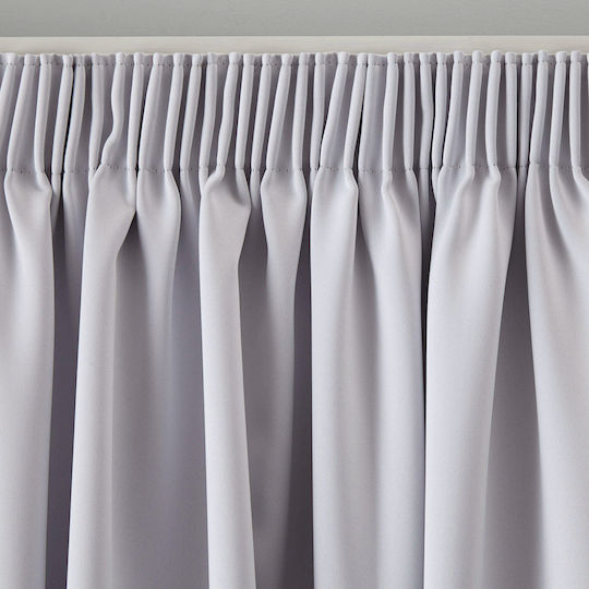 Saray Home Blackout Curtain With Pencil Pleat Grey-Lilac 155x280cm