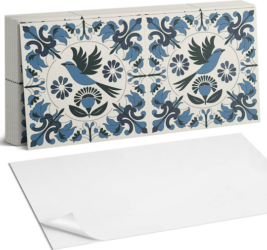 Plăci de vinil autoadezive cu model pasăre și floare 10x40x20 cm Plăci de vinil autoadezive cu model pasăre și floare 10x40x20 cm