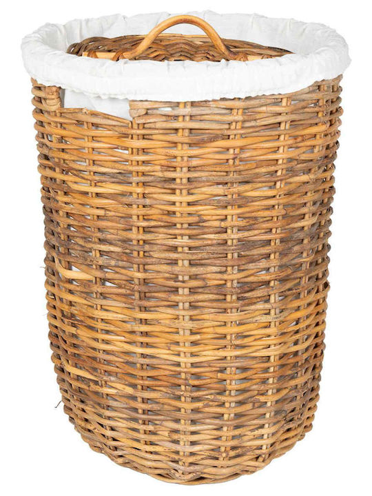 vidaXL Wicker Laundry Basket with Lid Brown