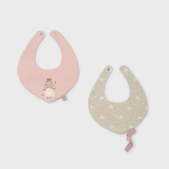 Mayoral 9140 Baby Bibs Fabric with Button Set 2 Bibs 9140 2 Pieces