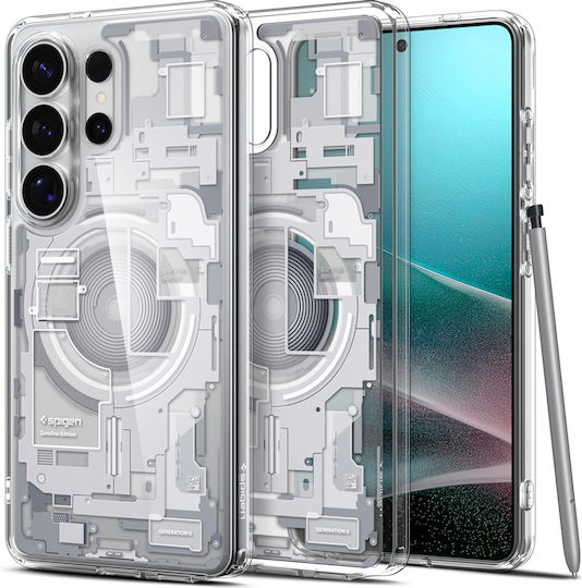 Spigen Ultra Hybrid Mag Back Cover Silicone / Plastic 2mm White (Galaxy S23 Ultra)