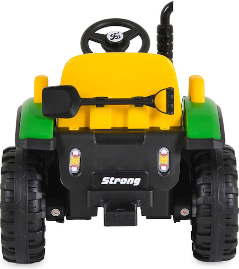 Kids Electric Tractor with Trailer 12 Volt Green for 3+ Years