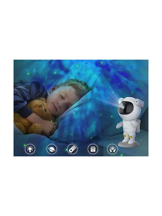 Verk Group LED Kinder Tischlampe Projektor mit Sternenprojektion Bunt