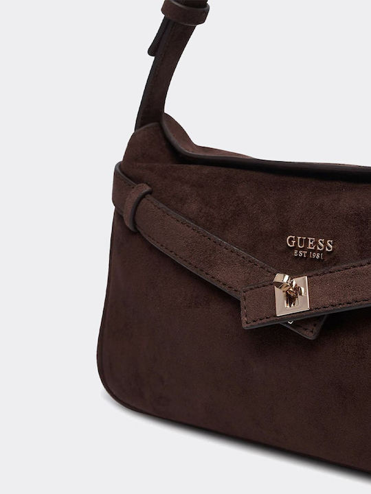 Damen Schultertasche Wildleder Braune