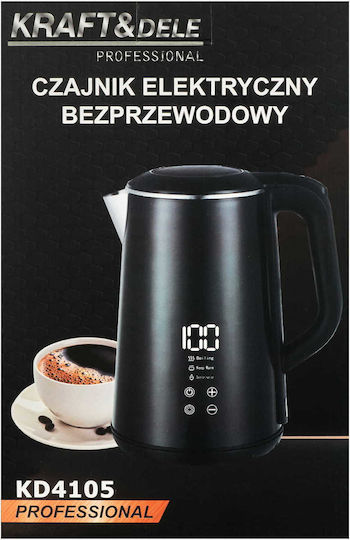Kraft & Dele Βραστήρας 1.6lt 1500W Γκρι