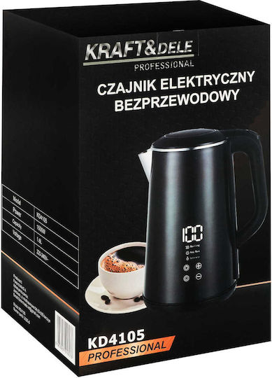 Kraft & Dele Βραστήρας 1.6lt 1500W Γκρι