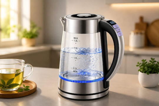Fierbător 1.8lt 1800W Argintiu