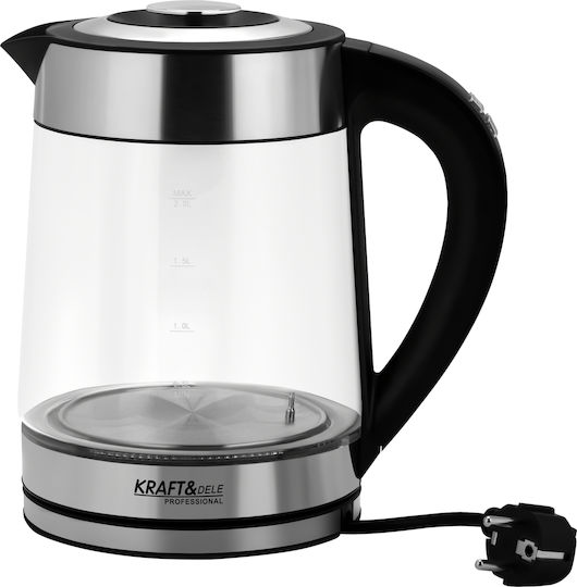 Kraft & Dele Fierbător 2 l 2500W Argintiu