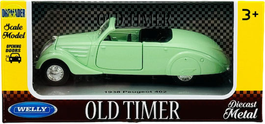 Welly Old Timer 1938 Peugeot 402 Grüne Ohne Dach Maßstab 1:34 98877