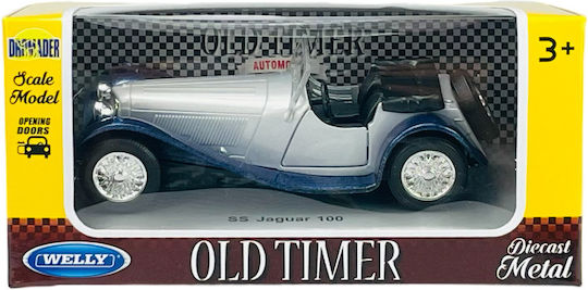 Welly Old Timer Ss Jaguar 100 Χωρις Στεγη Ασημι 1:34 98876