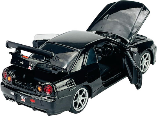 Tayumo Nissan Skyline Gt-r34 V-spec Ii Statische Modelle Μαύρο Maßstab 1:32