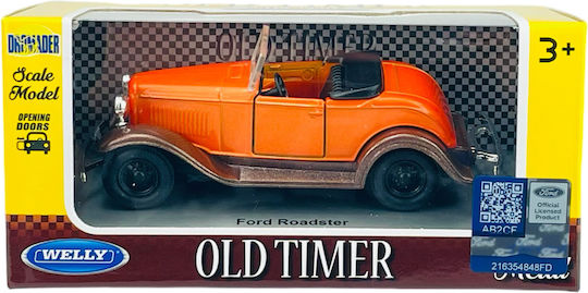Welly Old Timer Ford Modell Roadster Ohne Dach Orange Maßstab 1:34 98875