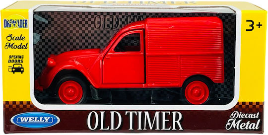 Welly Old Timer Citroen 2cv Fourgonnette Roșu 1:34 43769