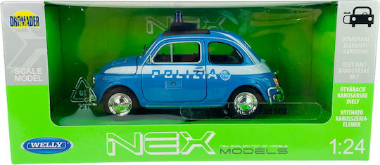 Welly Fiat Nuova 500 Police 1:24 22515
