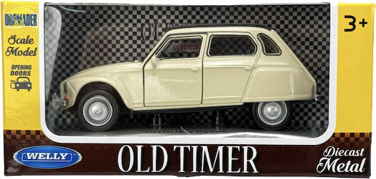 Welly Old Timer Citroen Dyane Statische Modelle Dach Beige Maßstab 1:34 43859