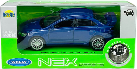 Welly Mitsubishi Lancer Evolution X Μπλε 1:34 43655
