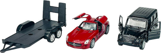 Welly 2 Bucăți Mercedes G-Class + Mercedes-Benz SLS AMG Scara 1:34