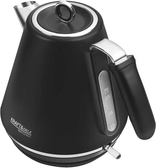 Kraft & Dele Βραστήρας 1.7lt 2200W Μαύρος