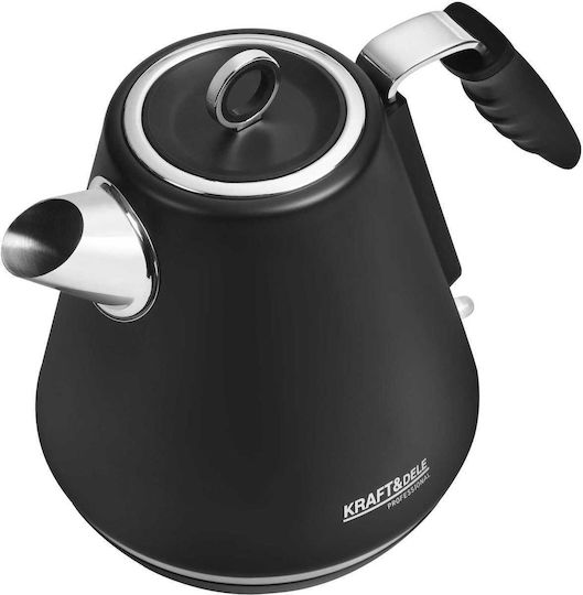Kraft & Dele Βραστήρας 1.7lt 2200W Μαύρος