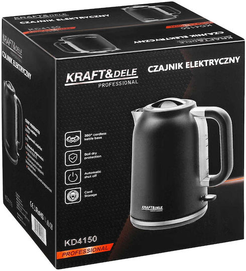 Kraft & Dele Wasserkocher 1.7l 2200W Schwarzer