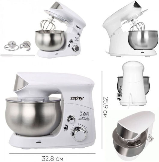 Sapir Küchenmaschine 700W mit Rostfreiem Schüssel 3,5lt Weiße