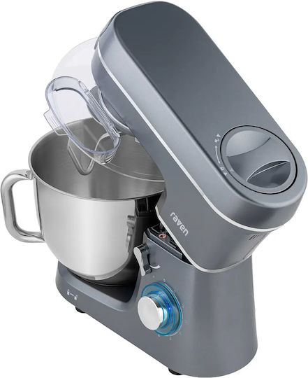 Raven Mixer Planetar 1400W cu Bol Inoxidabil 7lt Gri