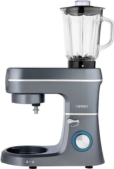 Raven Mixer Planetar 1400W cu Bol Inoxidabil 7lt Gri