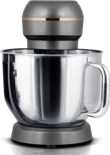 Berdsen Küchenmaschine 1400W mit Rostfreiem Schüssel 6lt Grau