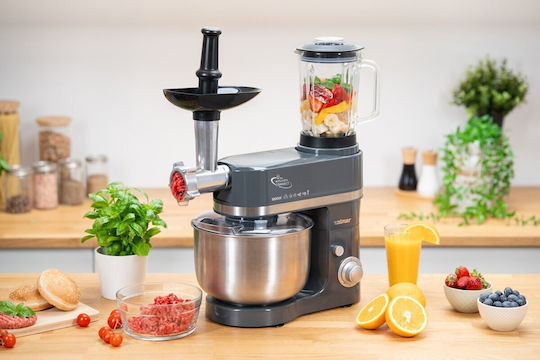 Zelmer Stand Mixer 1800W with Stainless Bowl 5.7lt Grey
