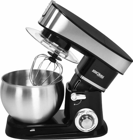 Kraft & Dele Mixer Planetar 2200W cu Bol din Inox 6lt Negru
