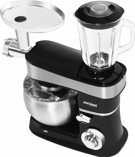Kraft & Dele Mixer Planetar 2200W cu Bol din Inox 6lt Negru