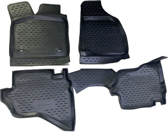Novline Set Covorașe Față și Spate Tip Tavă 4buc din TPE pentru Ford Vânător 2007-2011 Negre