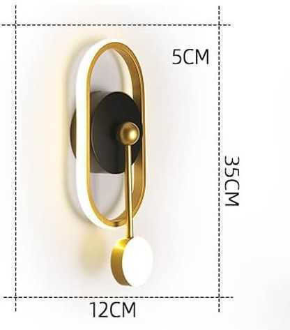 Moderne Schwarze Gold Wandleuchte 34W 3 Arten Licht