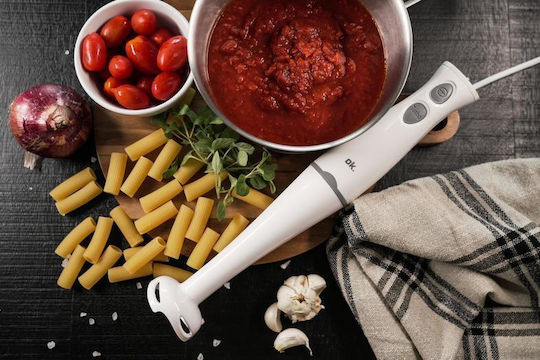 OK. Hand Blender With Plastic Rod 700W White