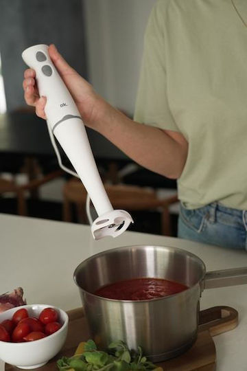 OK. Hand Blender With Plastic Rod 700W White