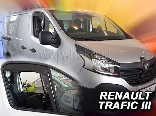 Heko Satz Windabweiser Vordere Dark Fime für Opel Vivaro Renault Verkehr 2Stück