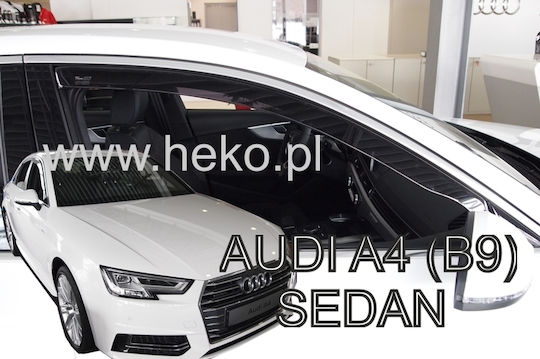 Heko Satz Windabweiser Vordere und Hintere Dark Fime für Audi A4 4Stück