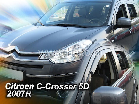 Heko Satz Windabweiser Vordere und Hintere Dark Fime für Citroen Saxo 4Stück