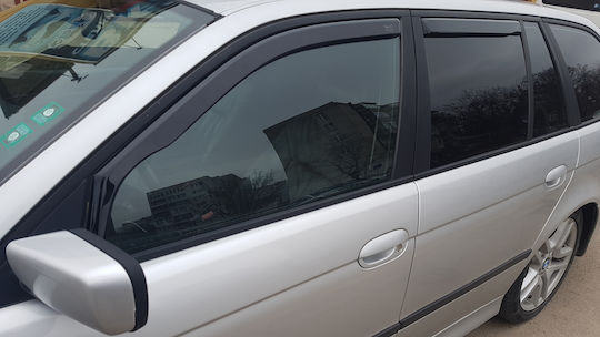 Heko Satz Windabweiser Vordere und Hintere Dark Fime für BMW E39 4Stück