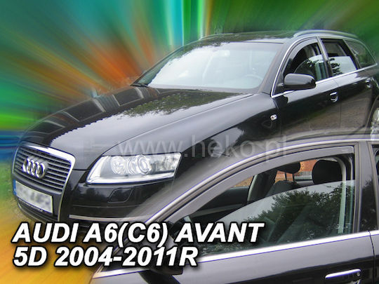 Heko Satz Windabweiser Vordere und Hintere Dark Fime für Audi A6 4Stück