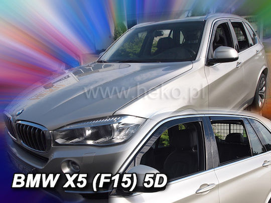 Heko Satz Windabweiser Vordere und Hintere Dark Fime für BMW X5 4Stück