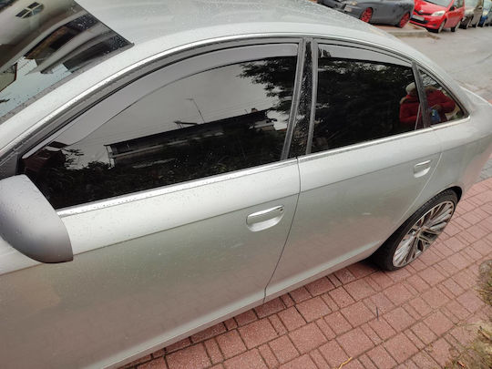 Heko Satz Windabweiser Vordere und Hintere Dark Fime für Audi A6 4Stück