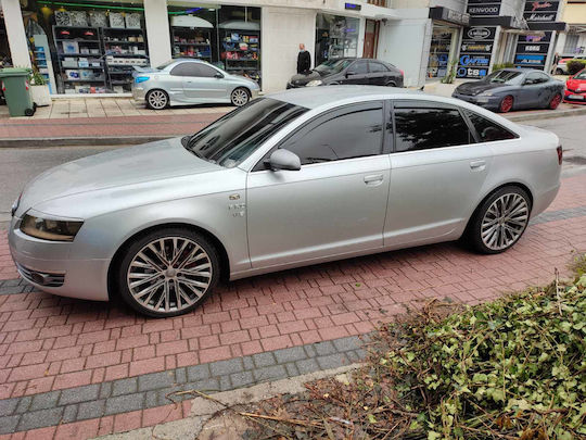 Heko Satz Windabweiser Vordere und Hintere Dark Fime für Audi A6 4Stück